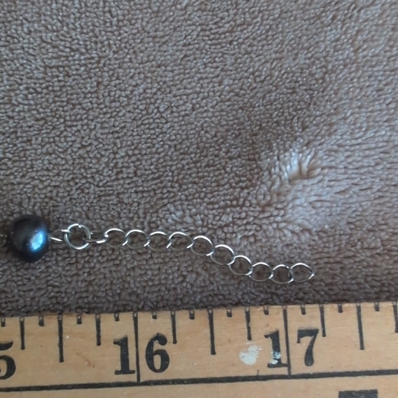 Costume Necklace large Brown Medallion Black Beaded - Picture 5 of 6